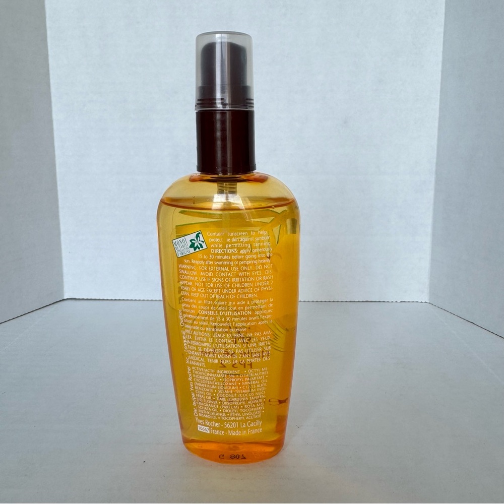 Yves Rocher Monoi de Tahiti Dry Oil SPF 2 Sunscreen 4.2oz France Summer Vacation - Picture 3 of 6